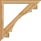 Ekena Millwork Merced Traditional Rough Sawn Bracket w/ Offset Brace, Western Red Cedar, 6"W x 48"D x 48"H BKT0604X48X48MRC01RWR - alternate 3